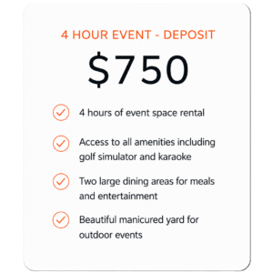 4 Hour Event - DEPOSIT