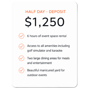 Half Day DEPOSIT